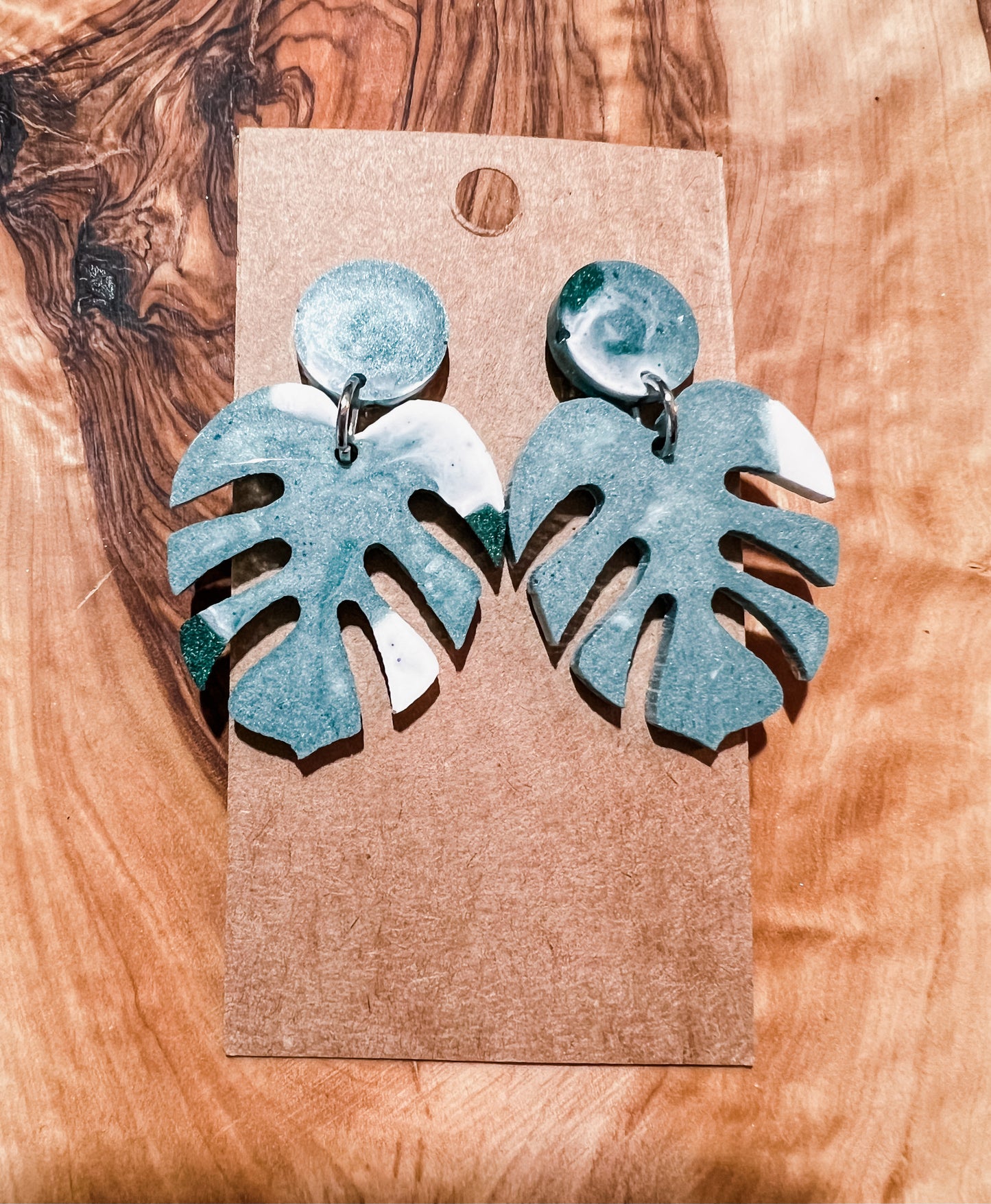 Monstera Leaf Earrings