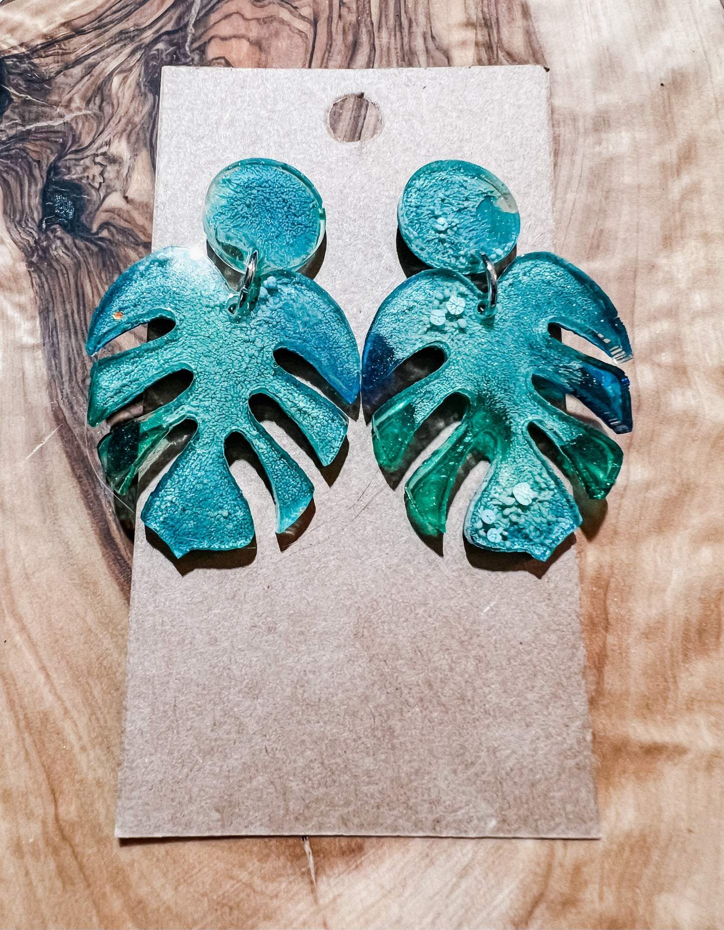 Monstera Leaf Earrings