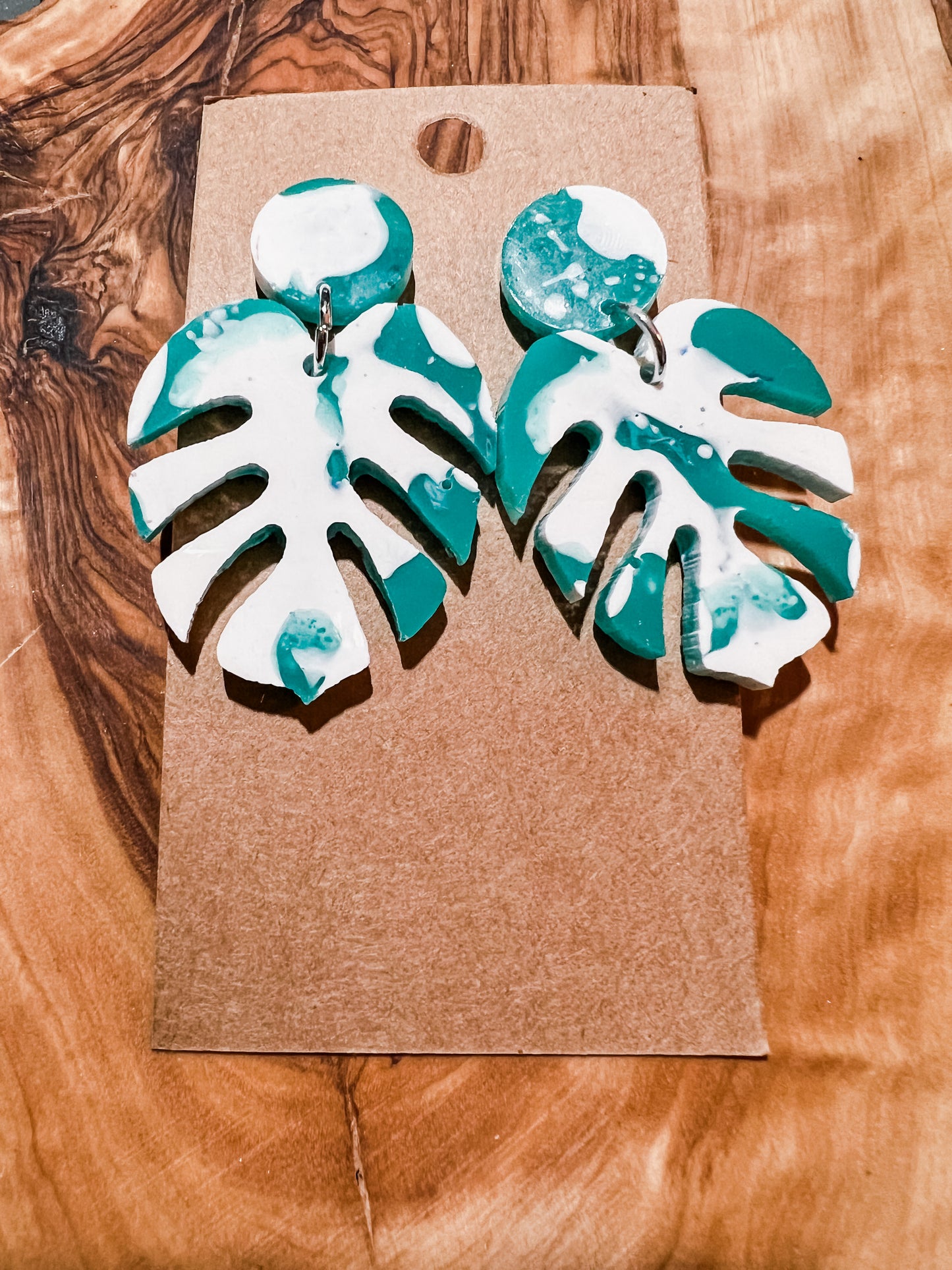 Monstera Leaf Earrings