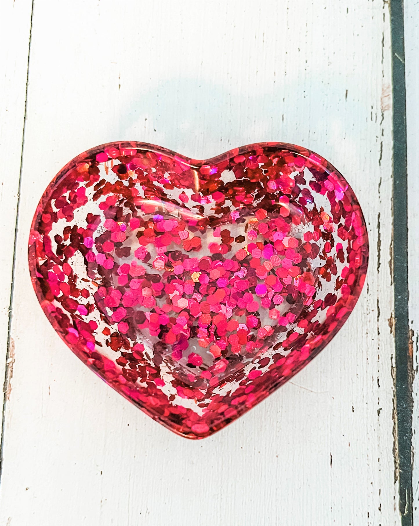 Heart Trinket Tray- Glitter